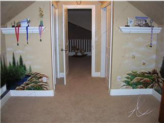 South Wall Mural Mountain Lake Mural by April Elizabeth of A E Design