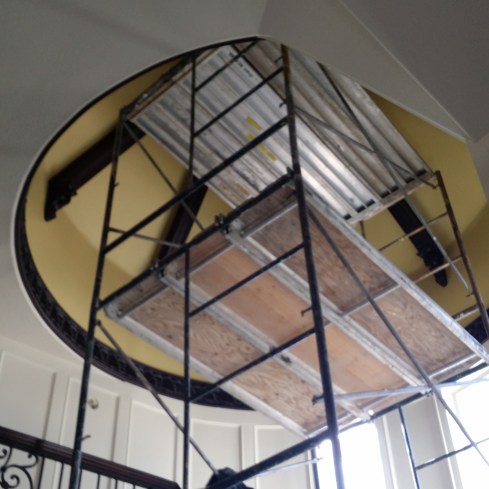 Up on the scaffold for AE Design Dashner Turret Design